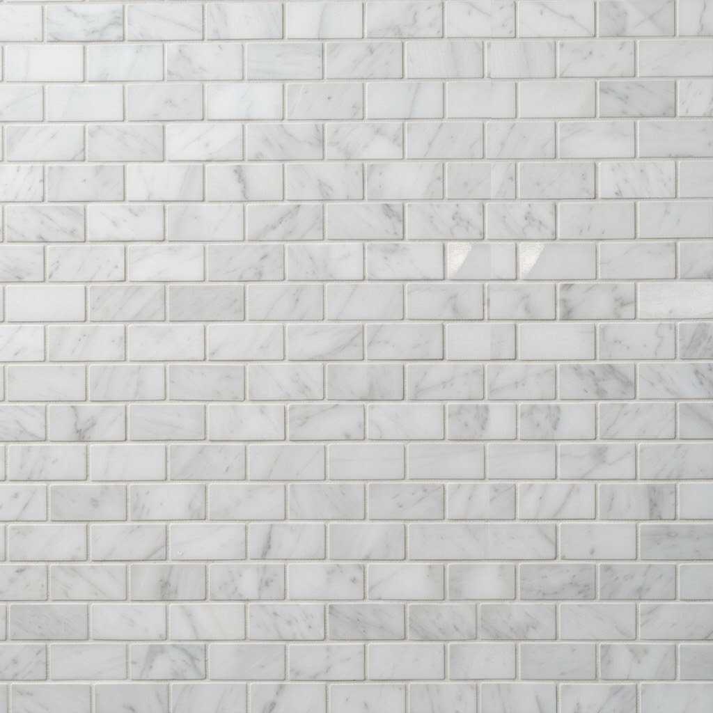 SM Mini Brick Bianca Carrara Polished