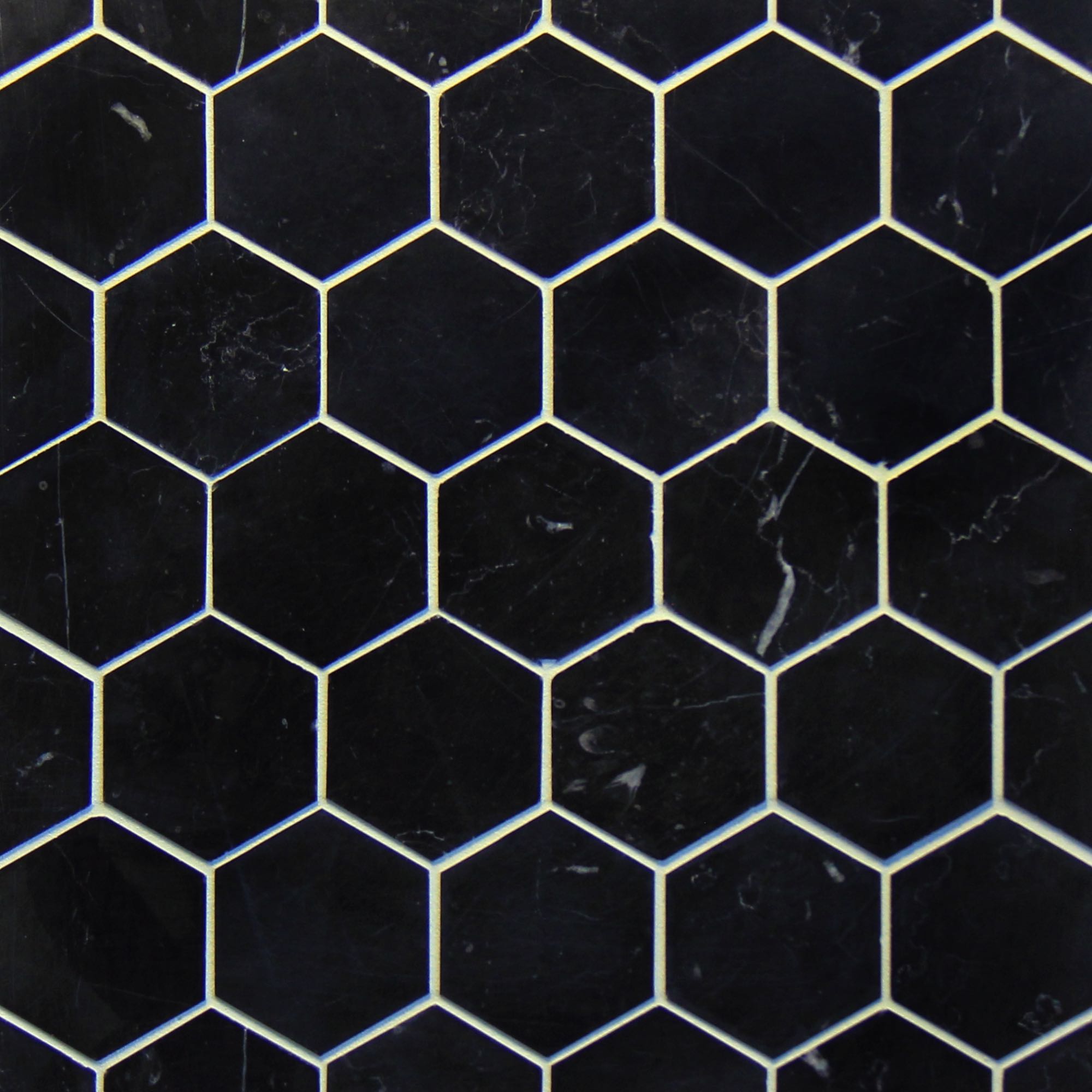 SM 3x3 Hexagon Nero Honed