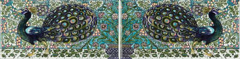 William De Morgan Peacock Border