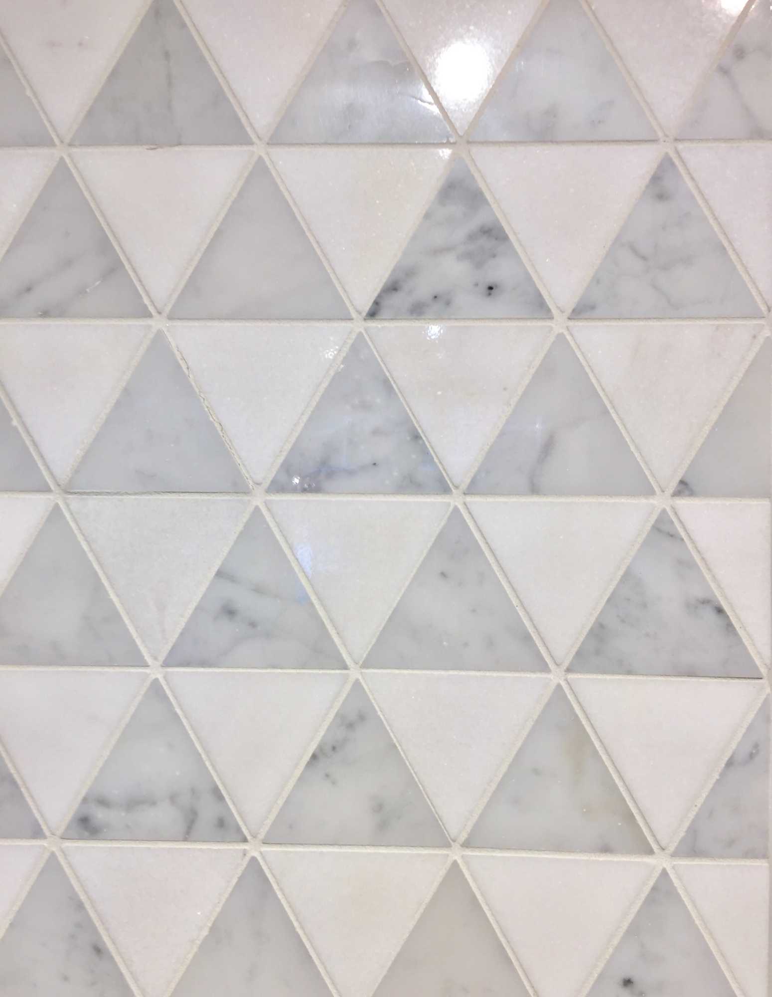 3" Triangles Carrara