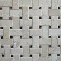 SM Basketweave Crema w/Emperador Dark Dot