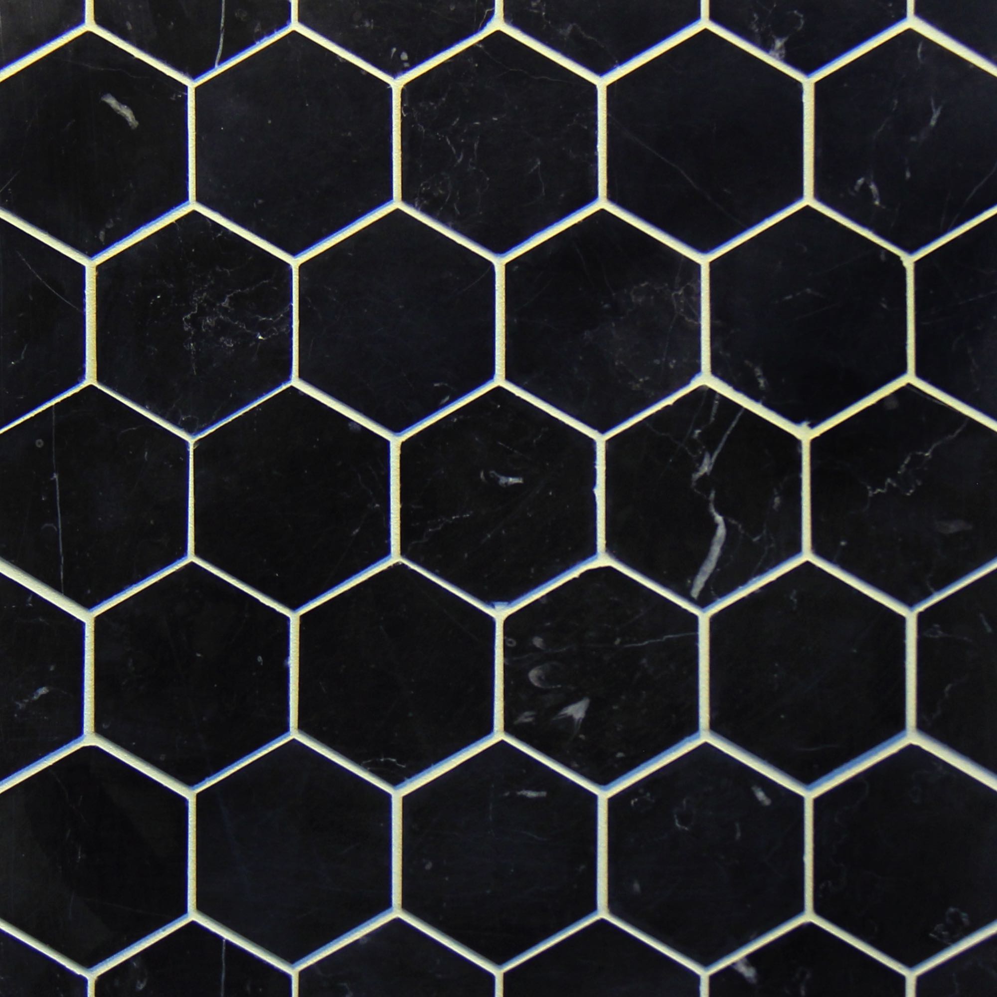SM 3x3 Hexagon Nero Honed