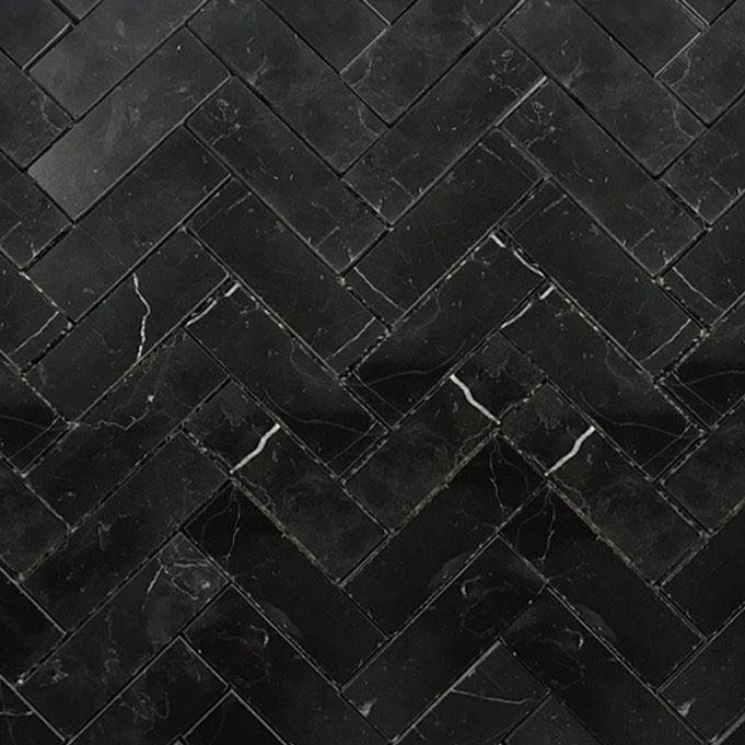 SM1x3 Herringbone Nero Marquina