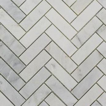 SM 1x3 Herringbone Oriental White